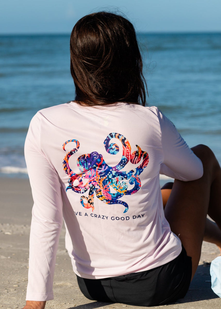 トップス calee back print long sleeve T-shirt calee back print long sleeve T-shirt