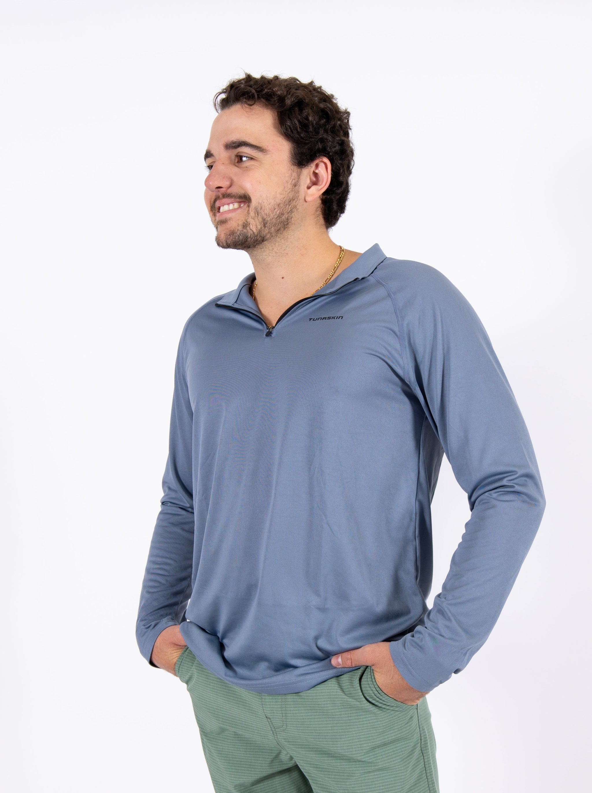 ウェア tikw u Echo Performance Quarter Zip | Charcoal – Tunaskin Aquatic Apparel