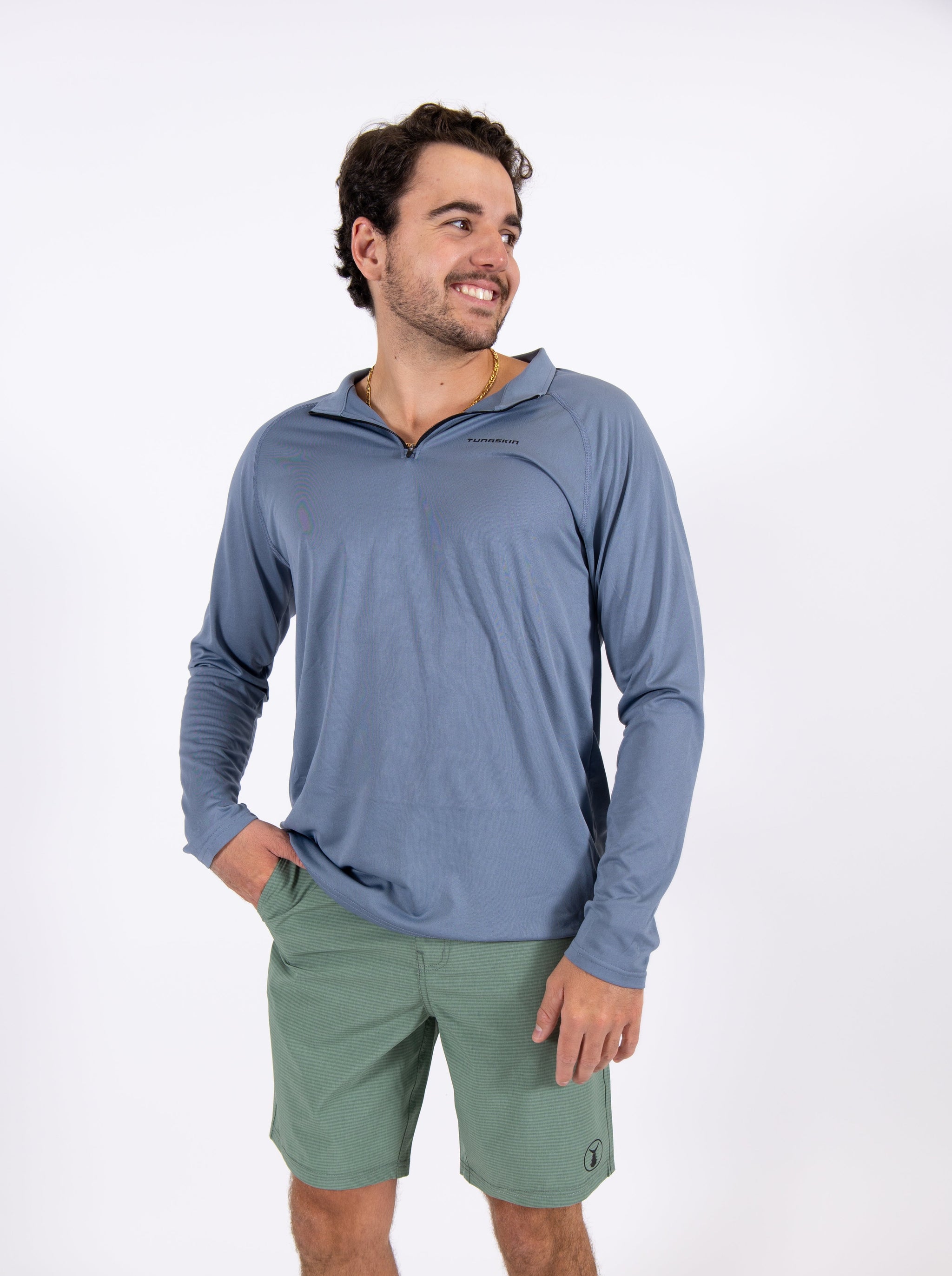 ウェア tikw u Echo Performance Quarter Zip | Charcoal – Tunaskin Aquatic Apparel