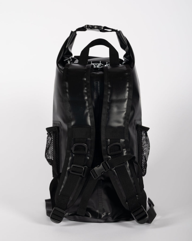 Tunaskin waterproof backpack dry bag in black.