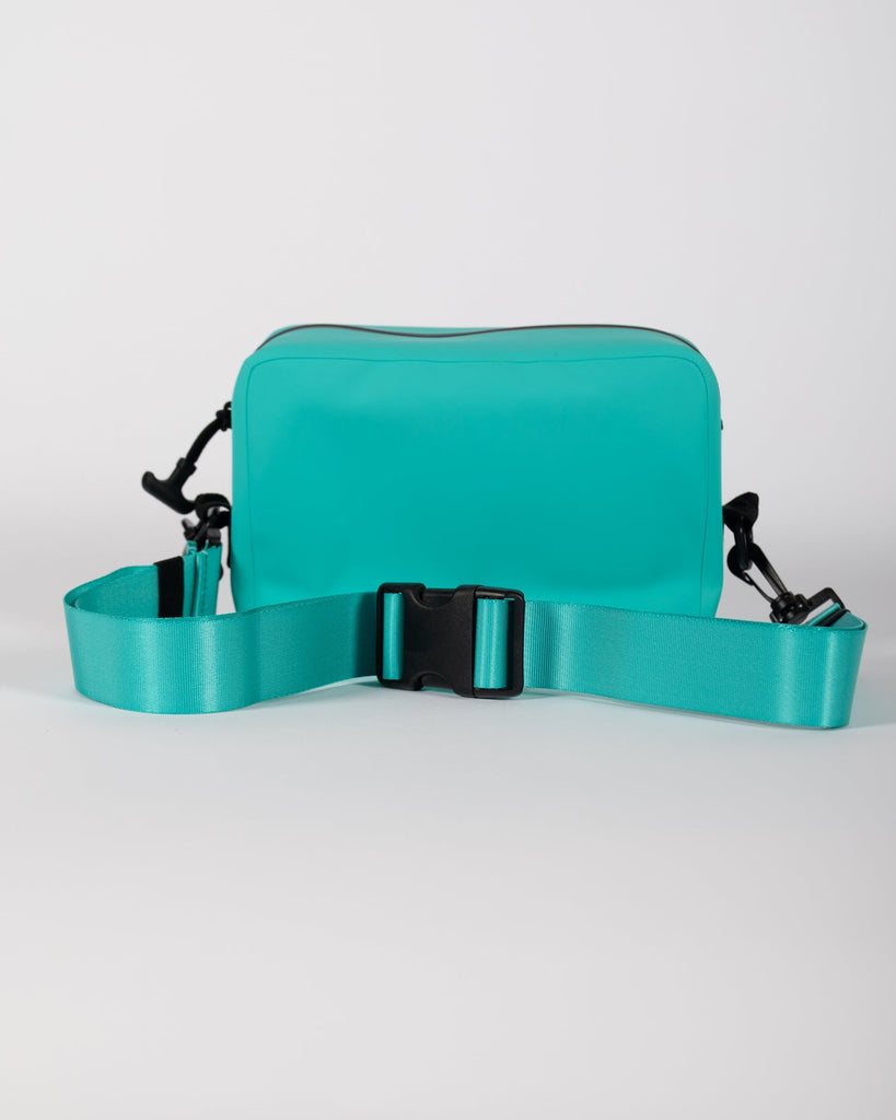 tunaskin teal crossbody board bag
