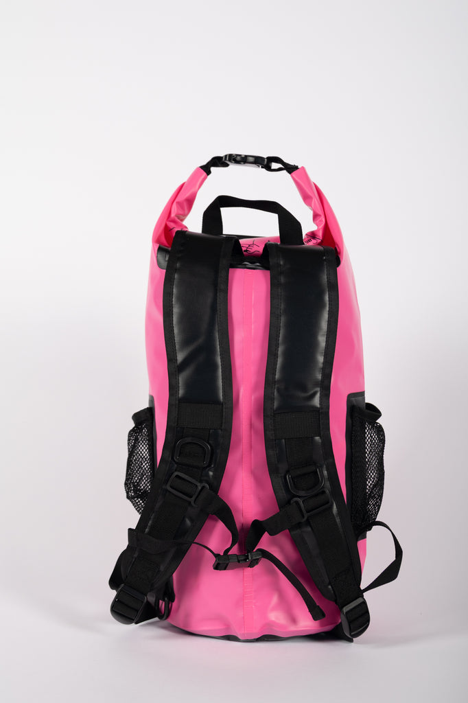 Tunaskin waterproof backpack dry bag in hot pink