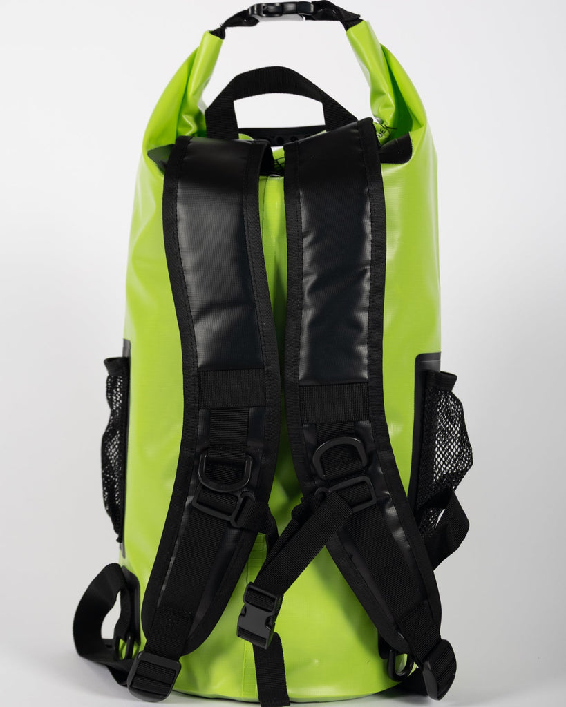 Tunaskin waterproof backpack dry bag in lime.