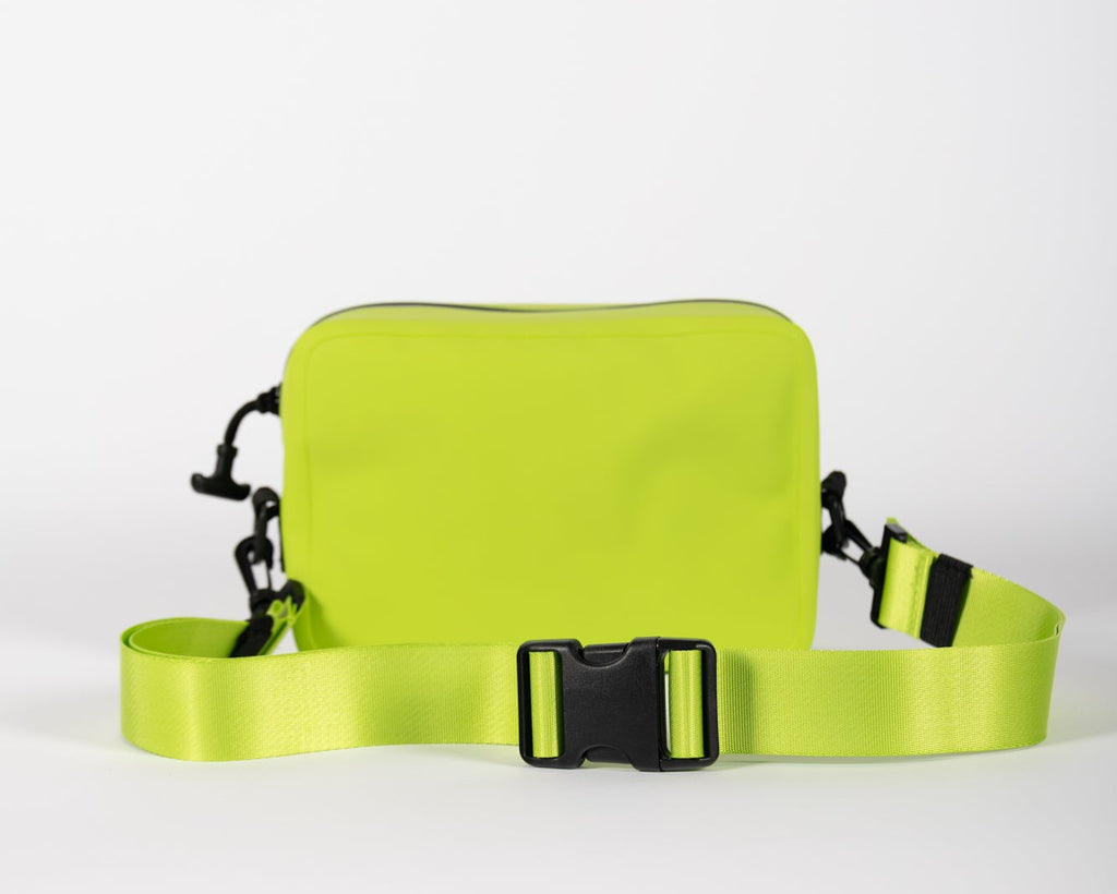 lime green tunaskin crossbody board bag