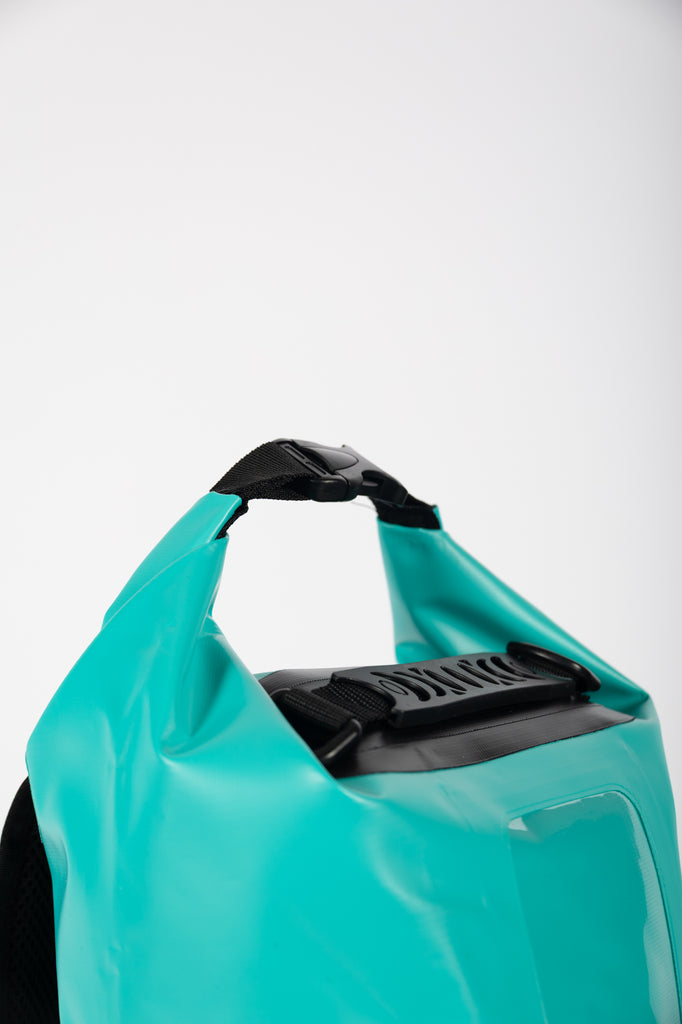 Tunaskin waterproof 20L backpack dry bag in teal