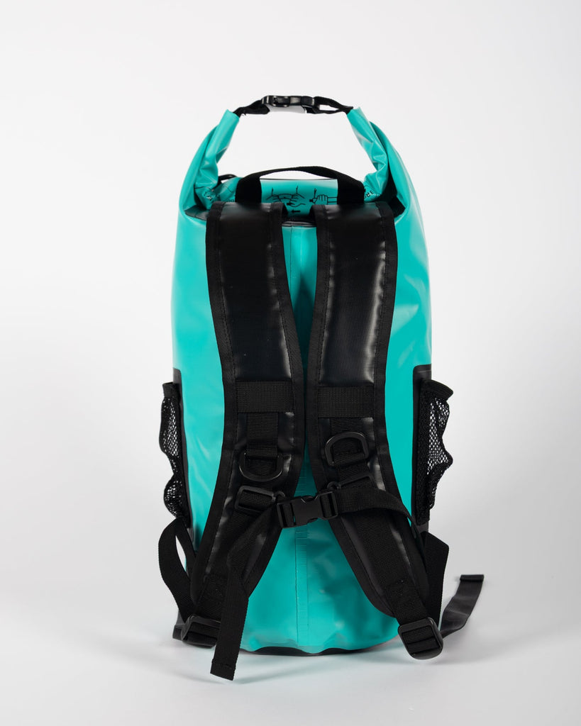 Tunaskin waterproof 20L backpack dry bag in teal